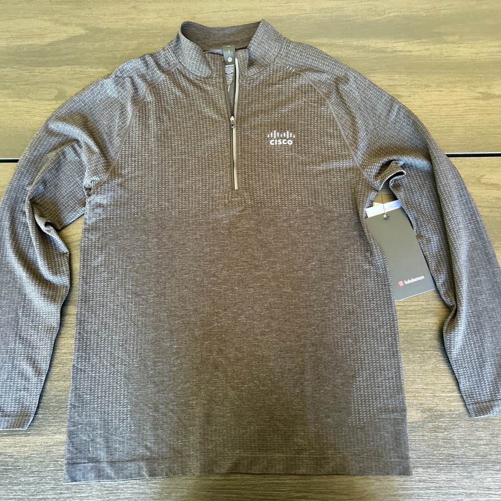 Cisco Lululemon Half Zip Graphite Black Pullover Sweater Small